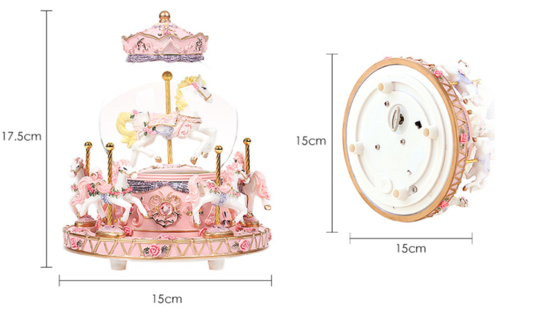 Crystal Music Box Carousel Creative Gifts For Valentine's Day