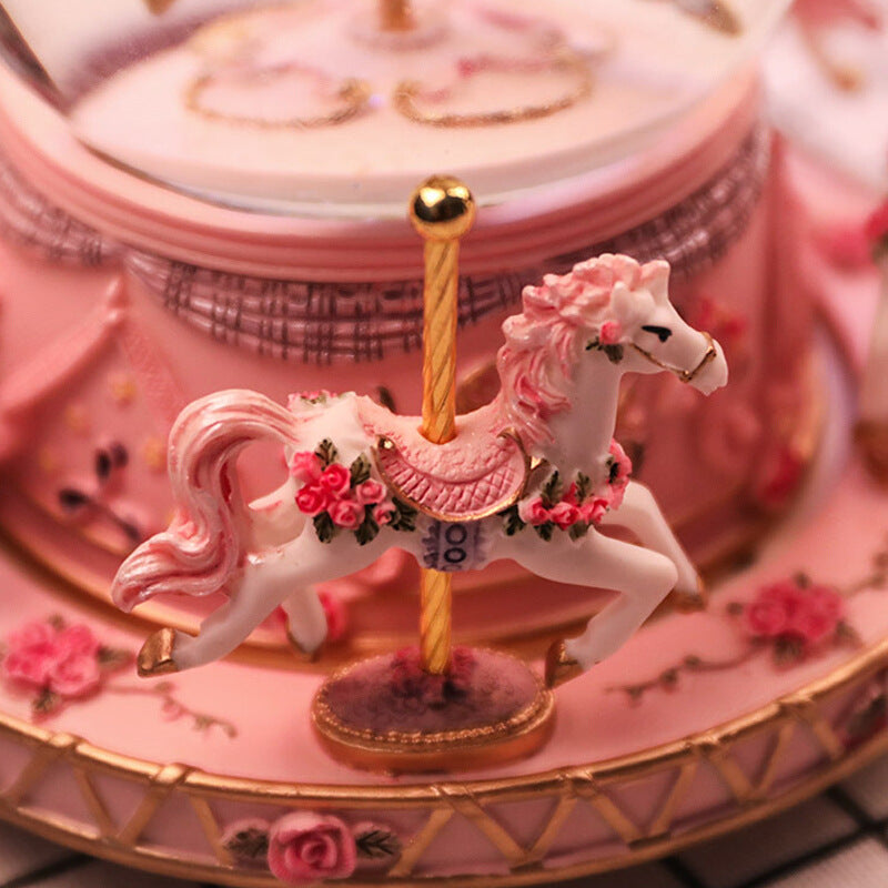 Crystal Music Box Carousel Creative Gifts For Valentine's Day