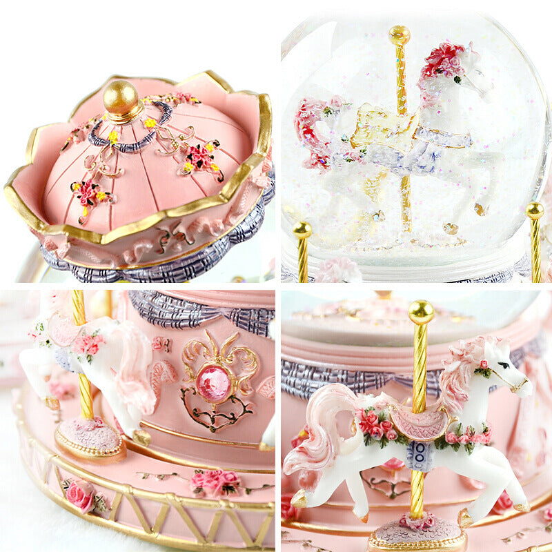 Crystal Music Box Carousel Creative Gifts For Valentine's Day